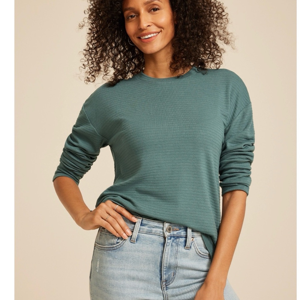Women's Teal Long Sleeve Top